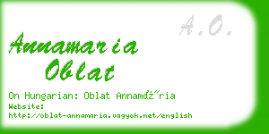 annamaria oblat business card